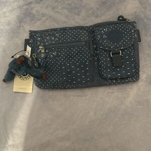 Kipling Women's Presto Up Waist Pack, aizome madras navy presto new with tag